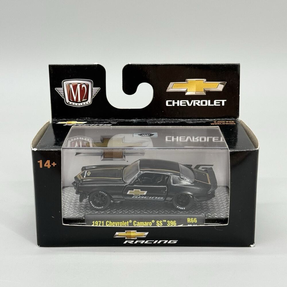 M2 Machines Diecast 1/64 Car 1971 Chevrolet Camaro SS 396 Black R66